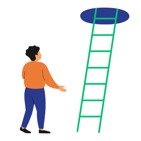 person with ladder